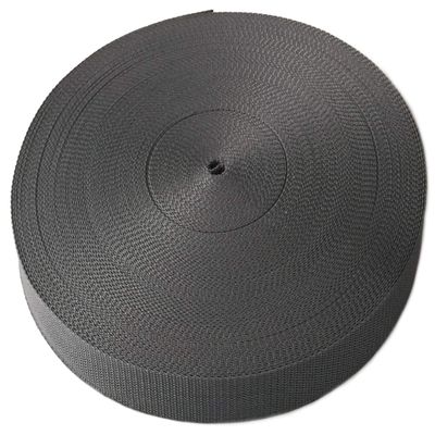 Schnoschi Polypropylene Webbing, 15 Meters Long, Various Widths and Colors, 40 mm (Dark Gray)