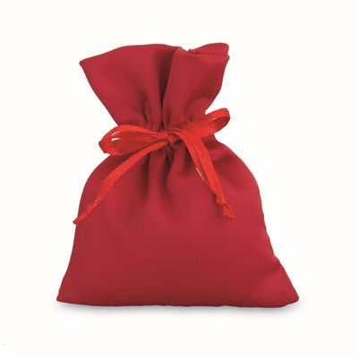 Cupido 28357 Red Satin Favor Bags, Graduation Party Decoration, 12 Pieces