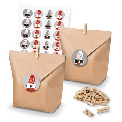 itenga DIY Advent Calendar Set, Gnome Gang Design