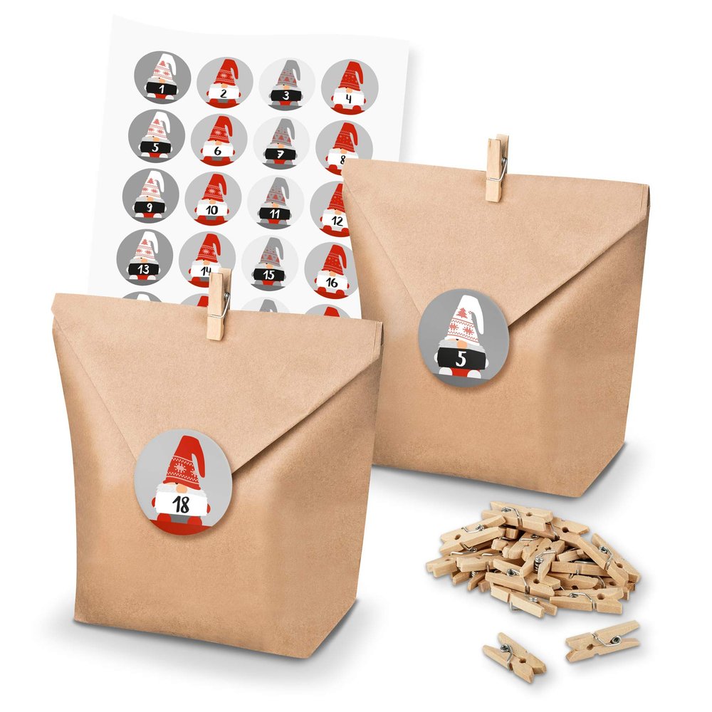 itenga DIY Advent Calendar Set, Gnome Gang Design