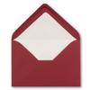 200 Dark Red Envelopes, DIN B6, 4.9 x 6.9 in, Ribbed Paper with White Silk Lining view 3