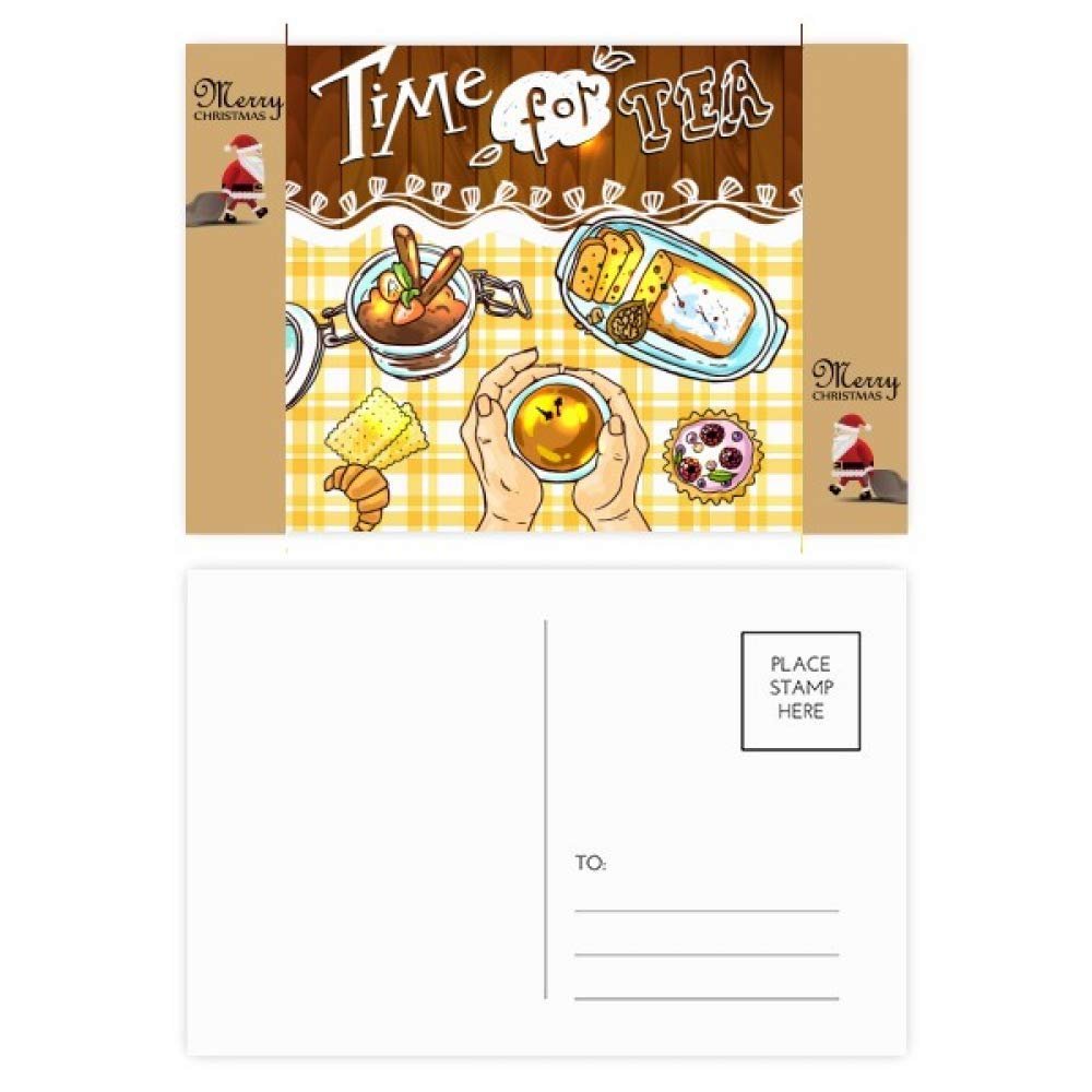 Time for Tea Biscuits Chocolate Santa Claus Postcards, 20 Count