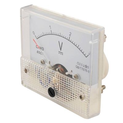 WITTKOWARE Analog Panel-Mount Voltmeter, 64 x 56 mm, 0–3 V DC