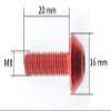 Anodized Aluminum Hex Socket Screws M6/M8, Red, M8x20, 5-Piece Set view 3