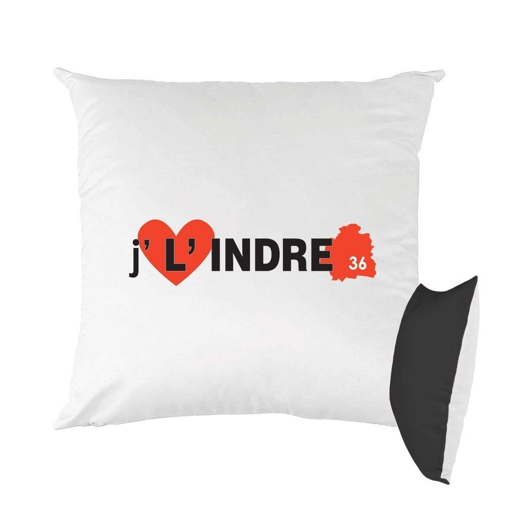 Mygoodprice Printed Cushion, 40 x 40 cm, Two-Tone, Black