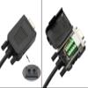 CERRXIAN DB9 RS-232 Serial Adapter, Male-to-Female, 1 Pair, White Screw-Terminal Plug view 3