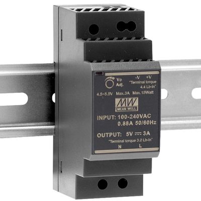 WITTKOWARE HDR-30-12 DIN-Rail Power Supply, 12 V DC, Adjustable 10.8–13.8 V, 2 A