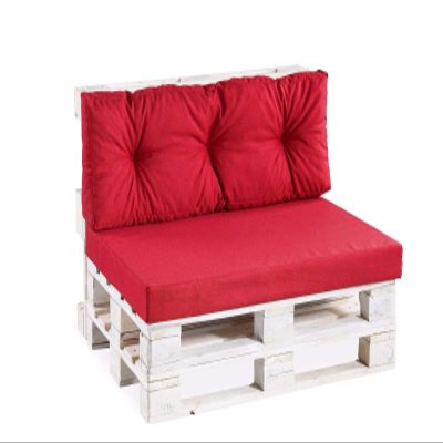 Gutekissen PPF Pallet Cushion, Seat Cushion 120 x 80 cm, Smooth, Red