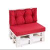 Gutekissen PPF Pallet Cushion, Seat Cushion 120 x 80 cm, Smooth, Red view 1