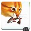 Fish-Themed Gaming Mouse Pad, Leopardstar Fish Eating a Mouse view 1