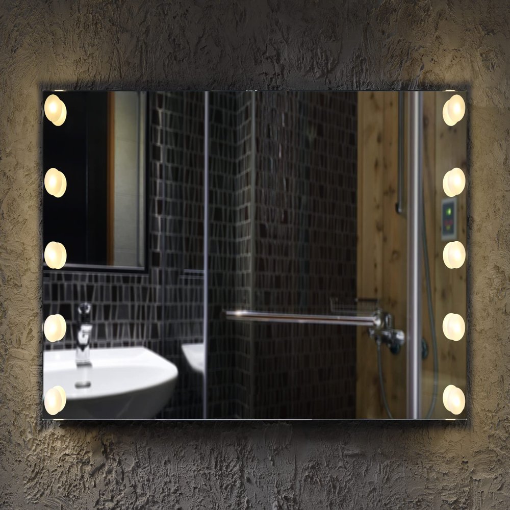 MySpiegel.de LED Hollywood Makeup Mirror with Lighting, Chim, 130 x 70 cm, Left-Right