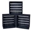Vinterior Black Wooden Apple Crates, 50 × 40 × 30 cm, Set of 3 view 4