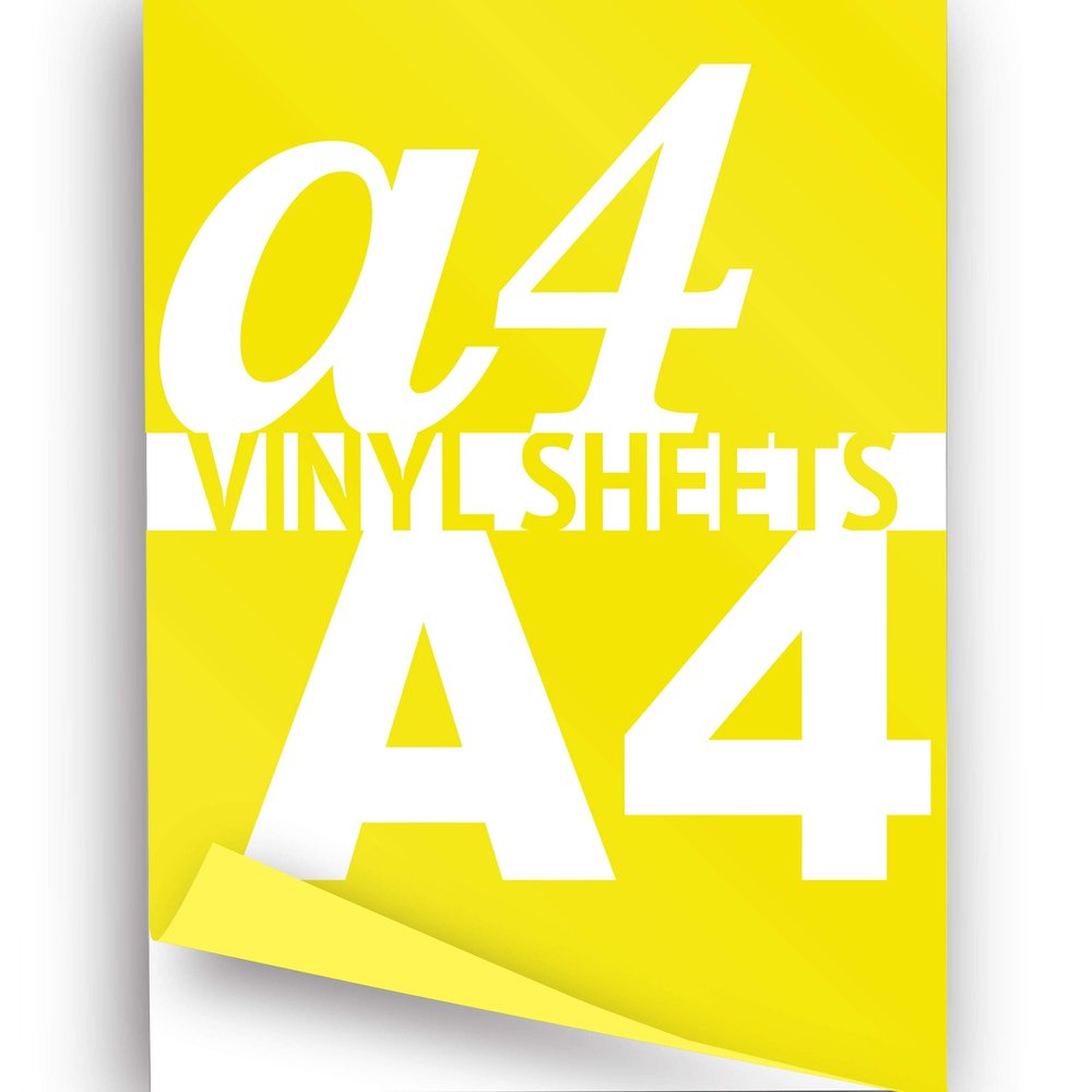 JasonCarlMorgan JCM Graphics A4 Iron-On Vinyl Sheets, 3 Sheets, Neon Yellow