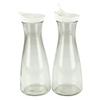 Glass Carafe with Lid, 1 Liter, 2 Pieces, White/White view 1