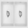 Flush-Mounted MERA TWIN F/o Ceramic Sink in SATIN with Remote Drain Control view 1
