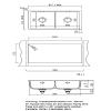 Flush-Mounted MERA TWIN F/o Ceramic Sink in SATIN with Remote Drain Control view 2