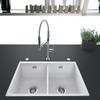 Flush-Mounted MERA TWIN F/o Ceramic Sink in SATIN with Remote Drain Control view 3