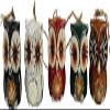 Set of 5 Wooden Owl Figurines for Decorative Home Accessories view 2