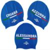 Swimxwin Silicone Swim Cap with Personalized Name | Alessia | Italian Style and Design view 1