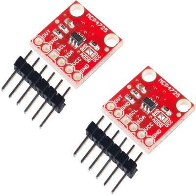 TECNOIOT 2-Piece CJMCU-MCP4725 I2C DAC Module Development Board, 12-Bit Resolution
