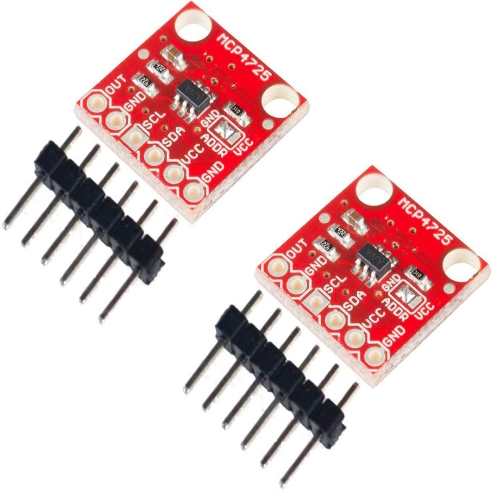 TECNOIOT 2-Piece CJMCU-MCP4725 I2C DAC Module Development Board, 12-Bit Resolution