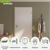 HORI Interior Door Complete Set with Frame and Stainless Steel Lever Handle, CPL White RAL 9010, Size and Lock Selectable, 1985 x 985 x 180 mm, DIN Right-Handed view 2