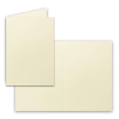 500 Blank Vanilla Folded Cards, DIN A6, 240 gsm