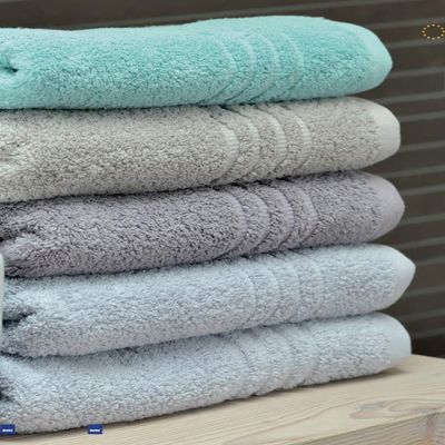 Kela Bathroom 23227 Towel, Cotton, Dark Gray/Stainless Steel