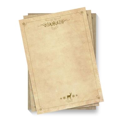 80 Sheets A4 Christmas Letter Paper, Double-Sided, Vintage Christmas