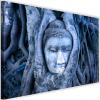 Feeby Buddha Canvas Wall Art, 120 x 80 cm, Blue Abstract Print view 1