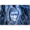 Feeby Buddha Canvas Wall Art, 120 x 80 cm, Blue Abstract Print view 2