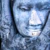Feeby Buddha Canvas Wall Art, 120 x 80 cm, Blue Abstract Print view 4