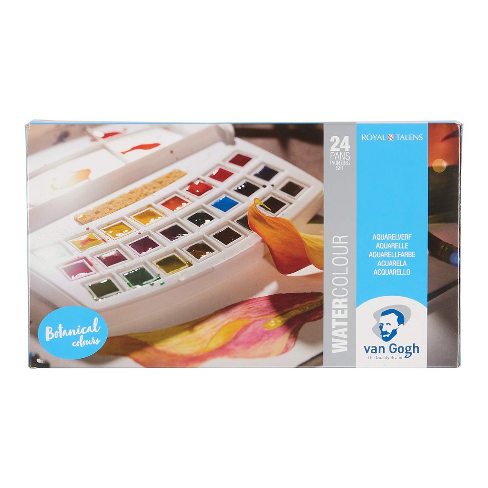 Royal Talens Van Gogh Watercolor Set, 24 Botanical Colors