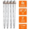 SECURA 4 Chains + Guide Bar for Ikra EKS-30 Chainsaw, 40 cm view 2