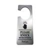 OriginDesigned Door Sign “Please Knock Before Entering Do Not Disturb,” Silver-Effect Acrylic view 3