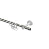 INTERDECO 16 mm Curtain Rod, Metal, Stainless Steel Look, Wall-Mounted, Type 10163001, 100 cm view 3