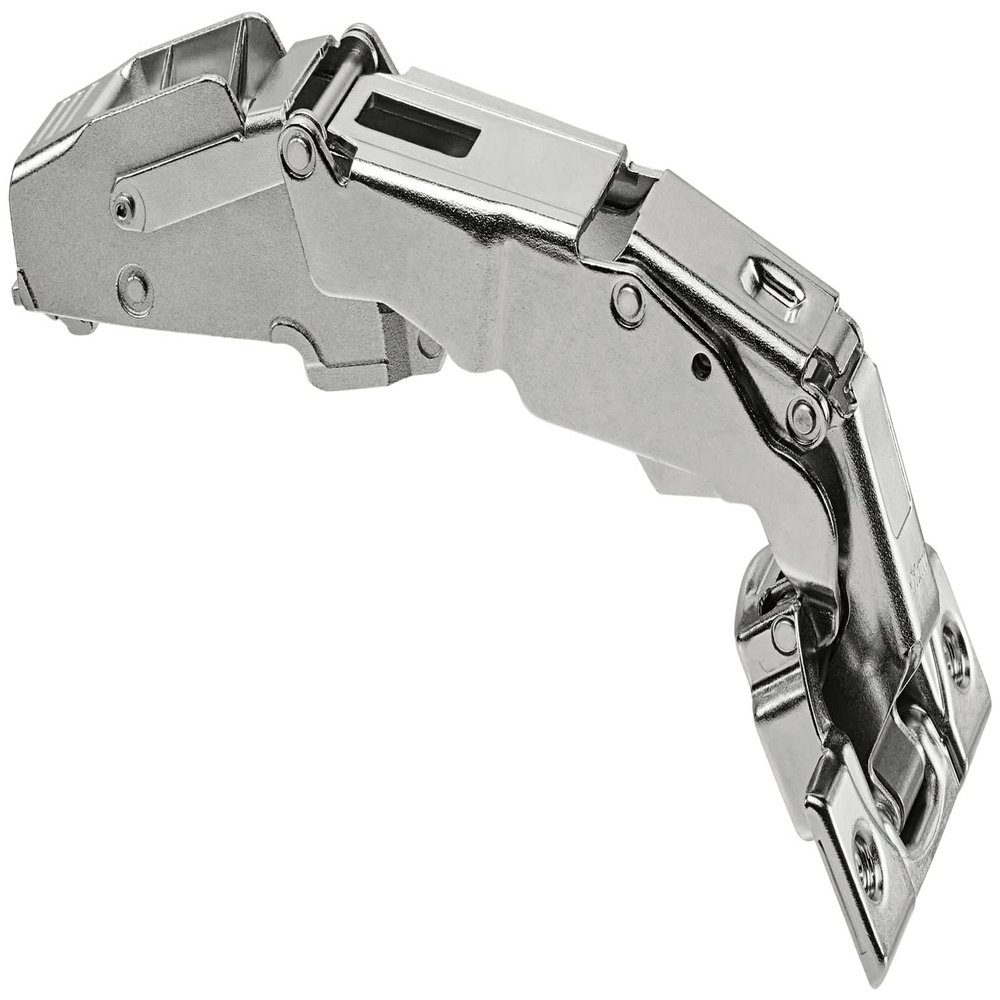 CLIP top 155 hinge for center overlay, steel screw-on top, nickel-plated with spring