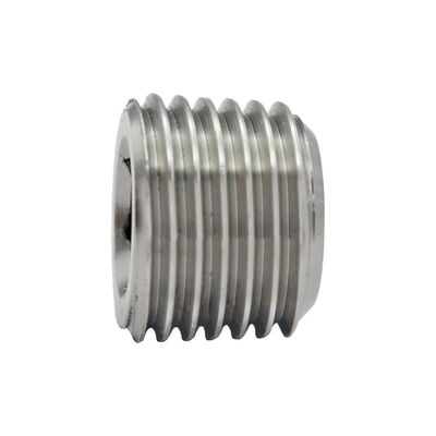 RIEGLER 111659-253.105-ES Plug Screw, Hex Socket, Uncollared, R 3/4, Stainless Steel 1.4571, 1 pc.
