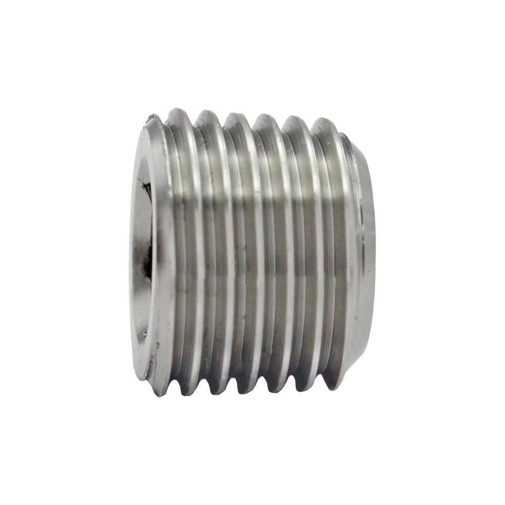 RIEGLER 111659-253.105-ES Plug Screw, Hex Socket, Uncollared, R 3/4, Stainless Steel 1.4571, 1 pc.