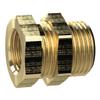 RIEGLER 136289-MS232134 Bulkhead Fitting, G 1 External, G 3/4 Internal, Brass, 1 Piece view 3