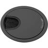 Round Cable Grommet with Dust Brush, Matte Black view 1