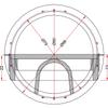 Round Cable Grommet with Dust Brush, Matte Black view 2