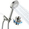 Solid Metal High-Pressure Handheld Shower Head with Pause Switch view 1