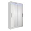Mirjan24 Westa II Sliding-Door Wardrobe, White, with RGB LED Lighting view 1