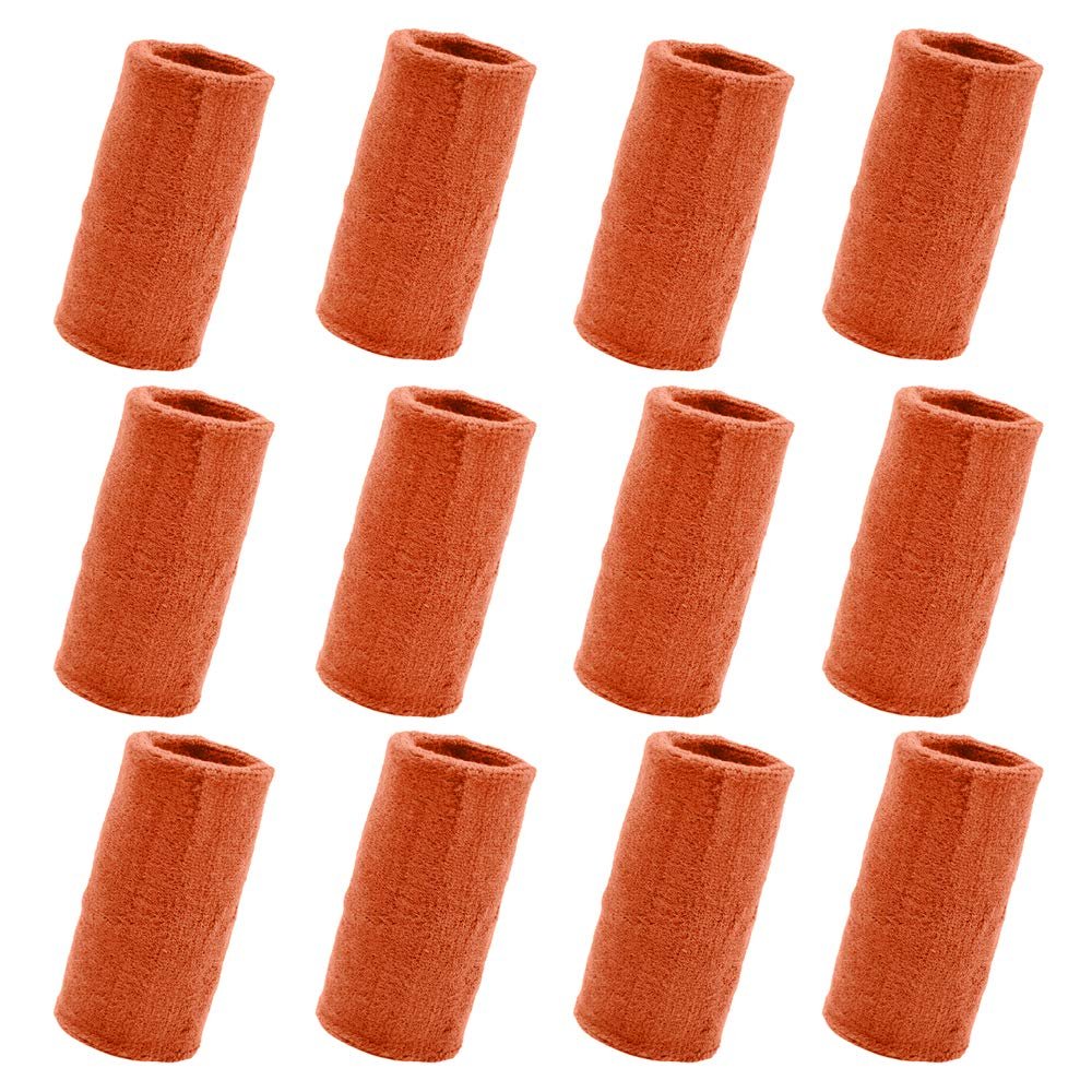 12-Pack Solid-Color Sports Wristbands