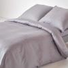 Homescapes 3-Piece Damask Bedding Set, Silver Gray, Egyptian Cotton with Satin Stripes, 240 x 220 cm view 1