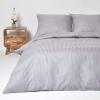 Homescapes 3-Piece Damask Bedding Set, Silver Gray, Egyptian Cotton with Satin Stripes, 240 x 220 cm view 2