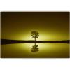 Feeby Tree Canvas Print 90 x 60 cm - Abstract Yellow Water view 2