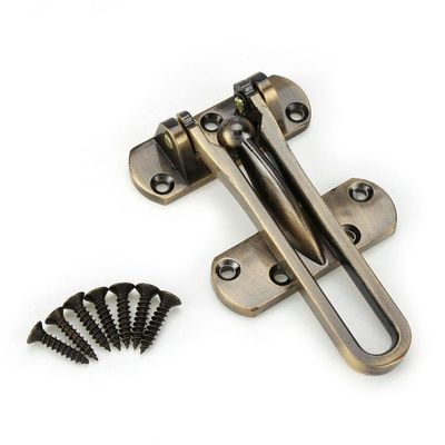 Fdit Zinc Alloy Security Chain Latch for Doors, Windows, and Cabinets (Bronze)