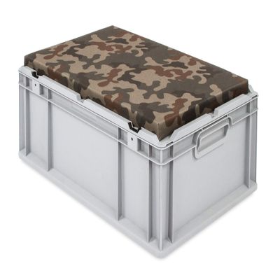 aidB Eurobox NextGen Seat Box, Camouflage, Closed Handles, 64-22